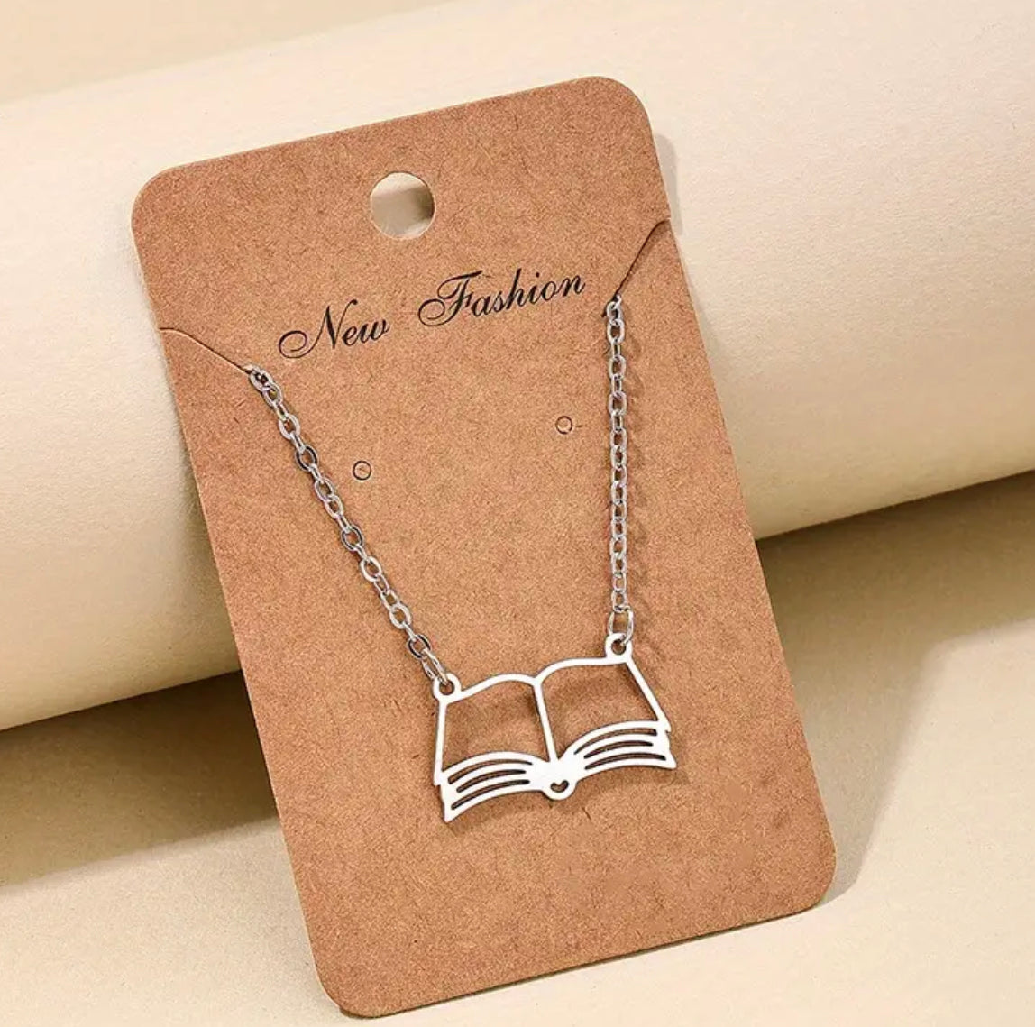 Book Pendant Necklace