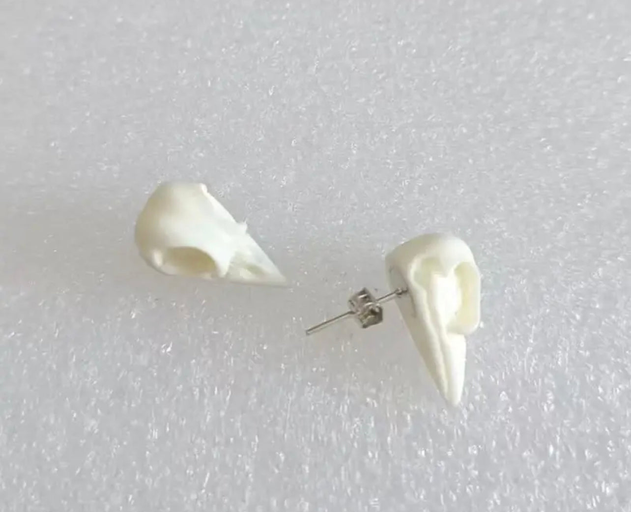 Raven Skull Charm Studs