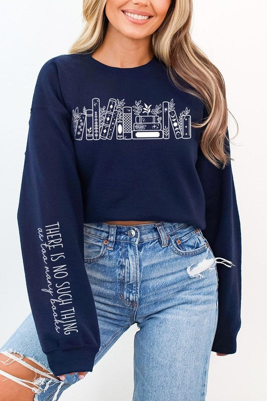 Celestial Floral Books Graphic Sweatshirts