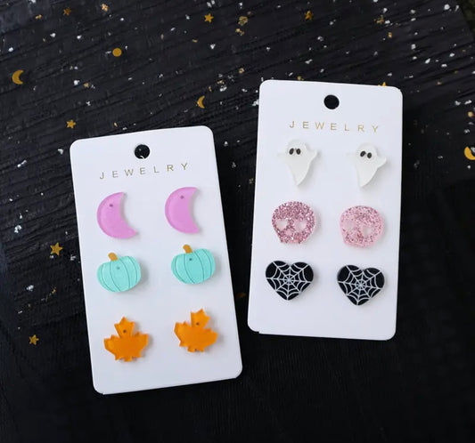 Whimsical Halloween Studs