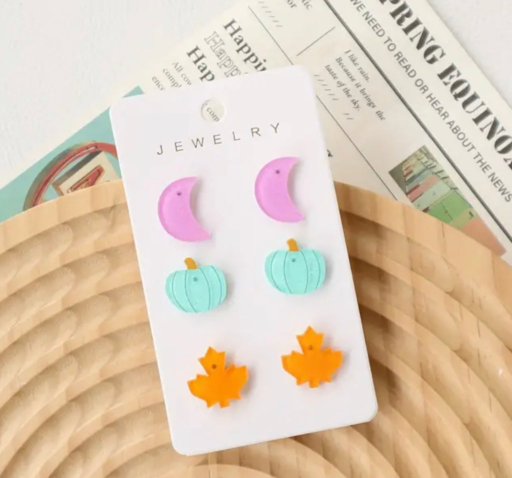 Whimsical Halloween Studs