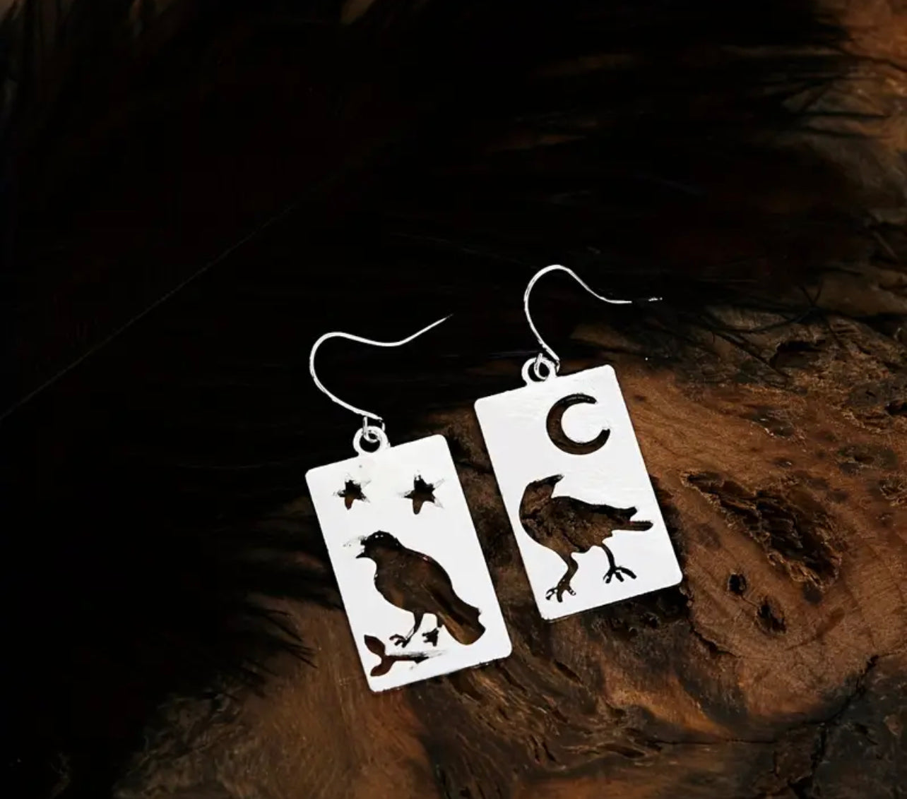 The Night Raven Earring Set