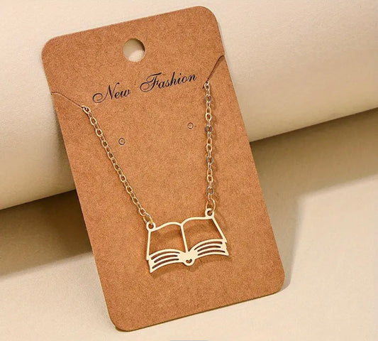 Book Pendant Necklace